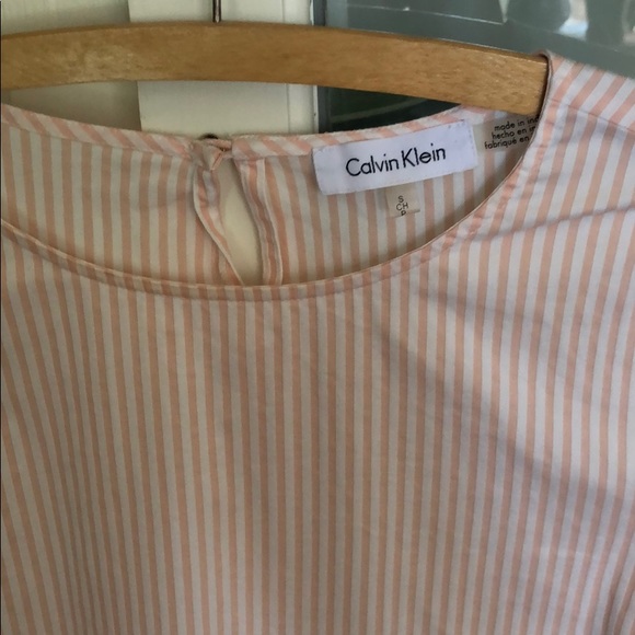 Calvin Klein striped ruffle sleeved blouse - Picture 2 of 5